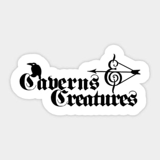 Caverns & Creatures Black Sticker